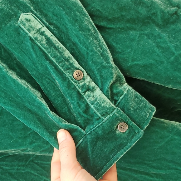 NWT John Mark Green Velvet Collared Tunic Top. - Picture 4 of 11